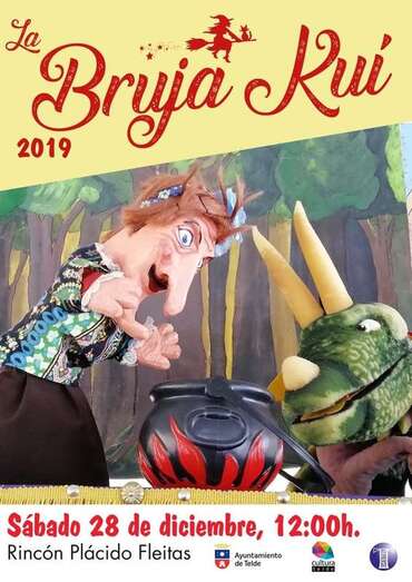 Cartel de La Bruja Kuí, uno de los espectáculos del fin de semana en Telde (Foto TA)